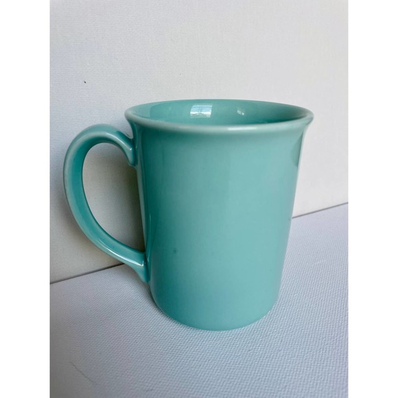 Vintage Corning Japan Mint Seafoam Green D Handle Stoneware Coffee Tea Mug - Picture 1 of 6